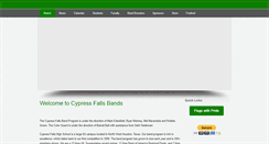 Desktop Screenshot of cypressfallsband.org