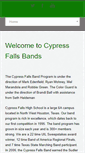 Mobile Screenshot of cypressfallsband.org