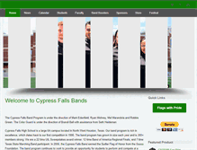 Tablet Screenshot of cypressfallsband.org